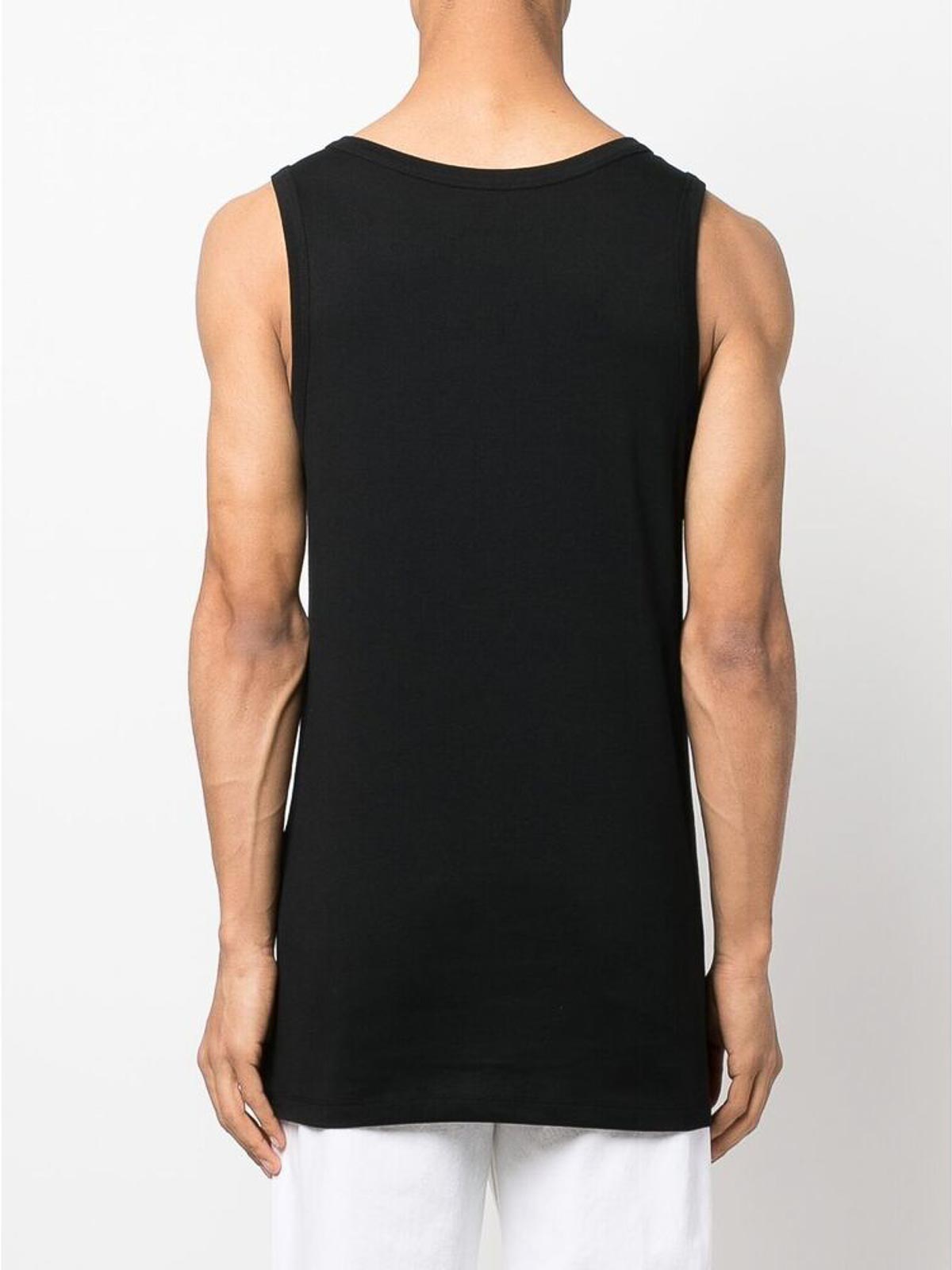 Ann Demeulemeester Black holy-embroidered tank top|2201MJE2022098