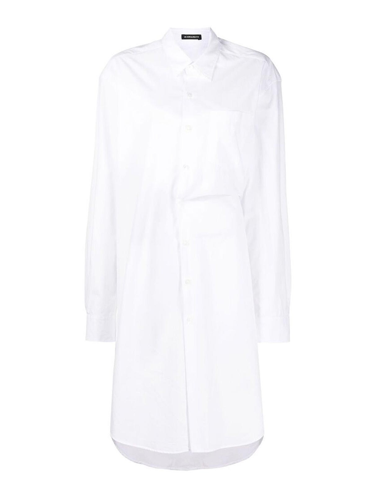 Shop Ann Demeulemeester Tied-waist Tunic In White