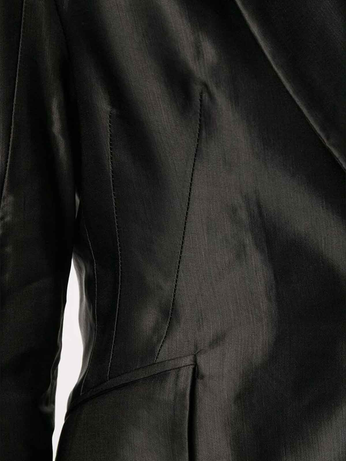 Shop Ann Demeulemeester Cotton-blend Asymmetric Tail Jacket In Black