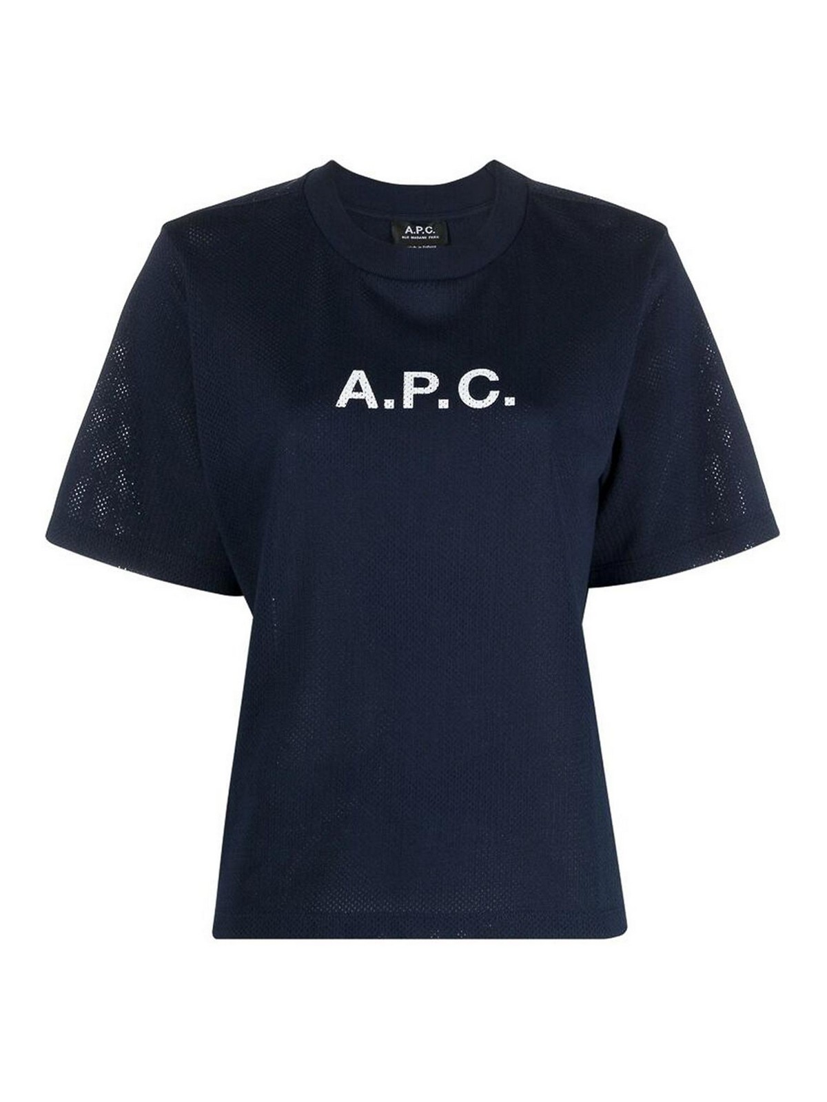 Apc Mae Logo-print T-shirt In Blue