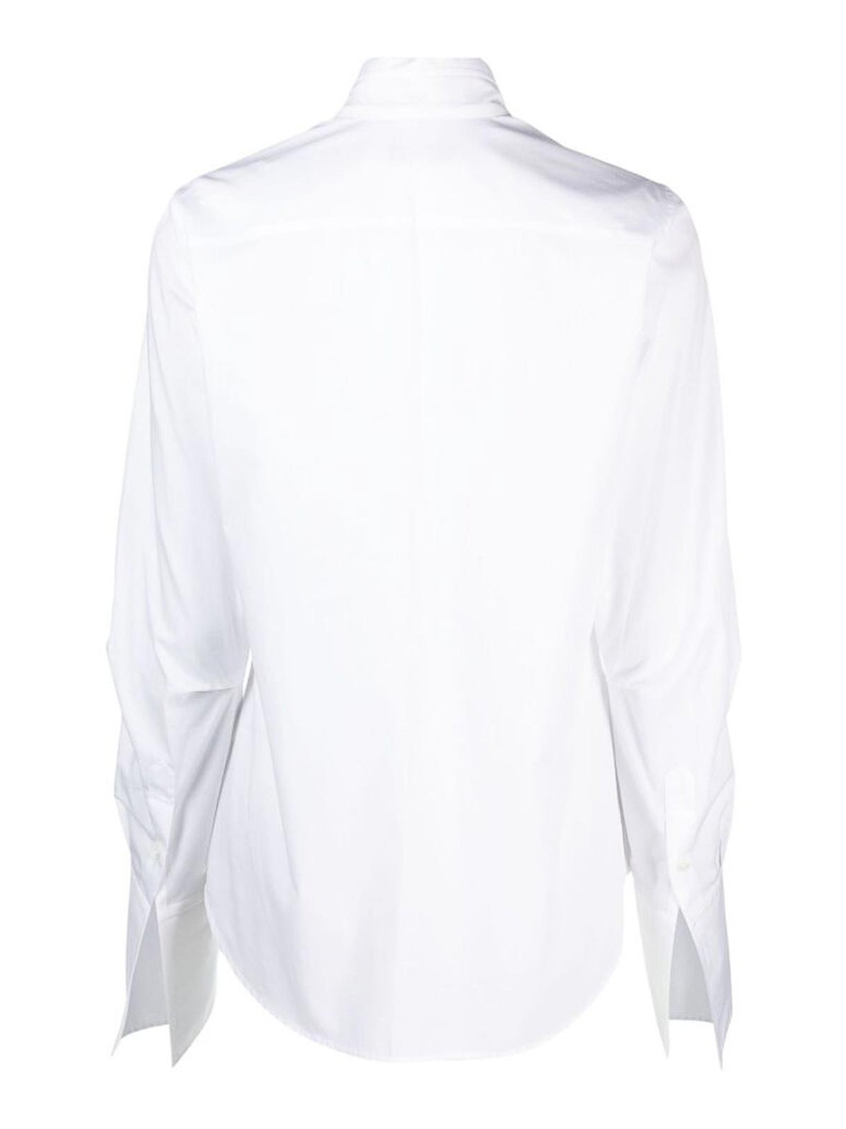 Shop Ann Demeulemeester Milk White Spread Collar Button Shirt