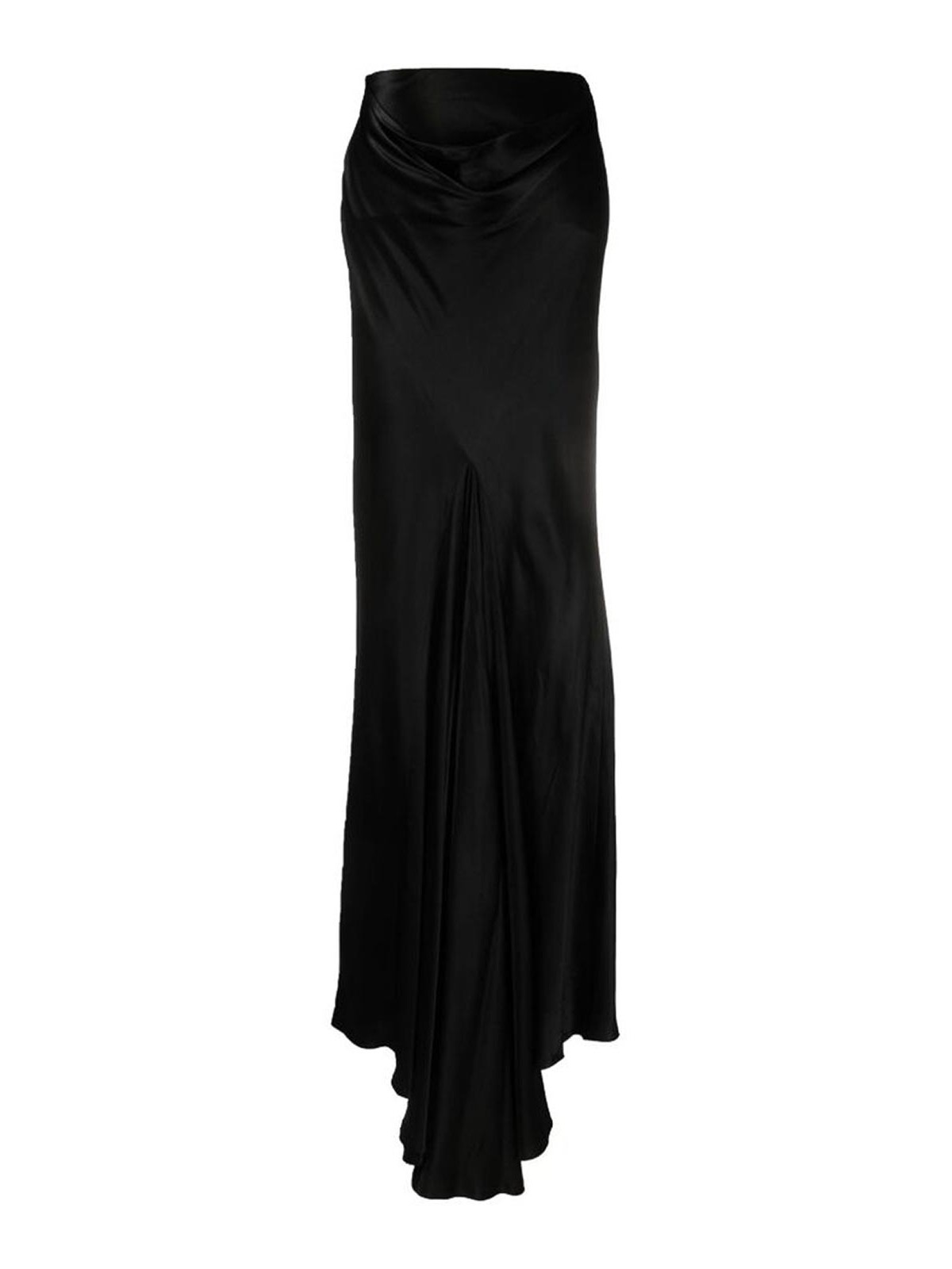 Shop Ann Demeulemeester Draped Fitted Skirt In Black