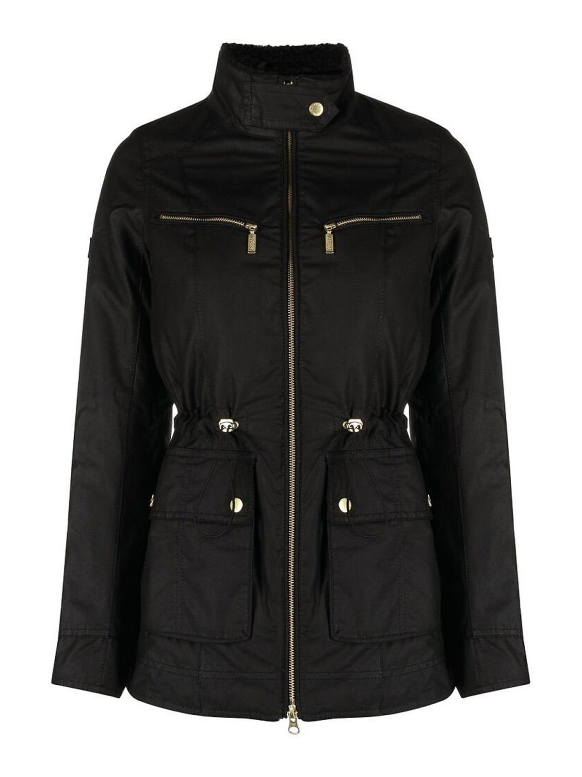 Barbour Funnel-neck Zipped Jacket In Black