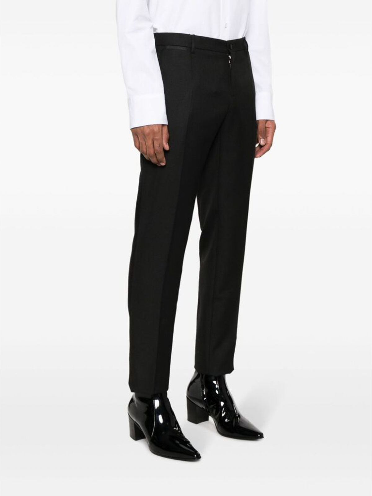 Shop Dolce & Gabbana Slim-leg Trousers In Black