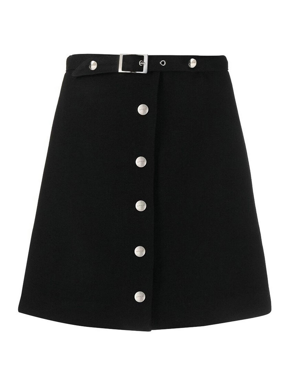 Shop Etro Black Belted Miniskirt High Waist
