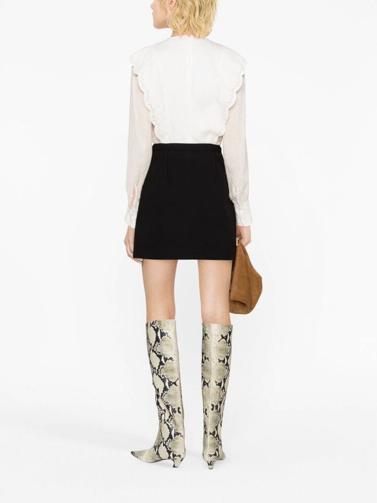 Shop Etro Black Belted Miniskirt High Waist