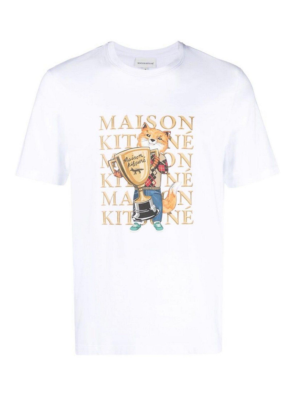 Maison Kitsuné White fox champion t-shirt | LM00123KJ0008WHITE