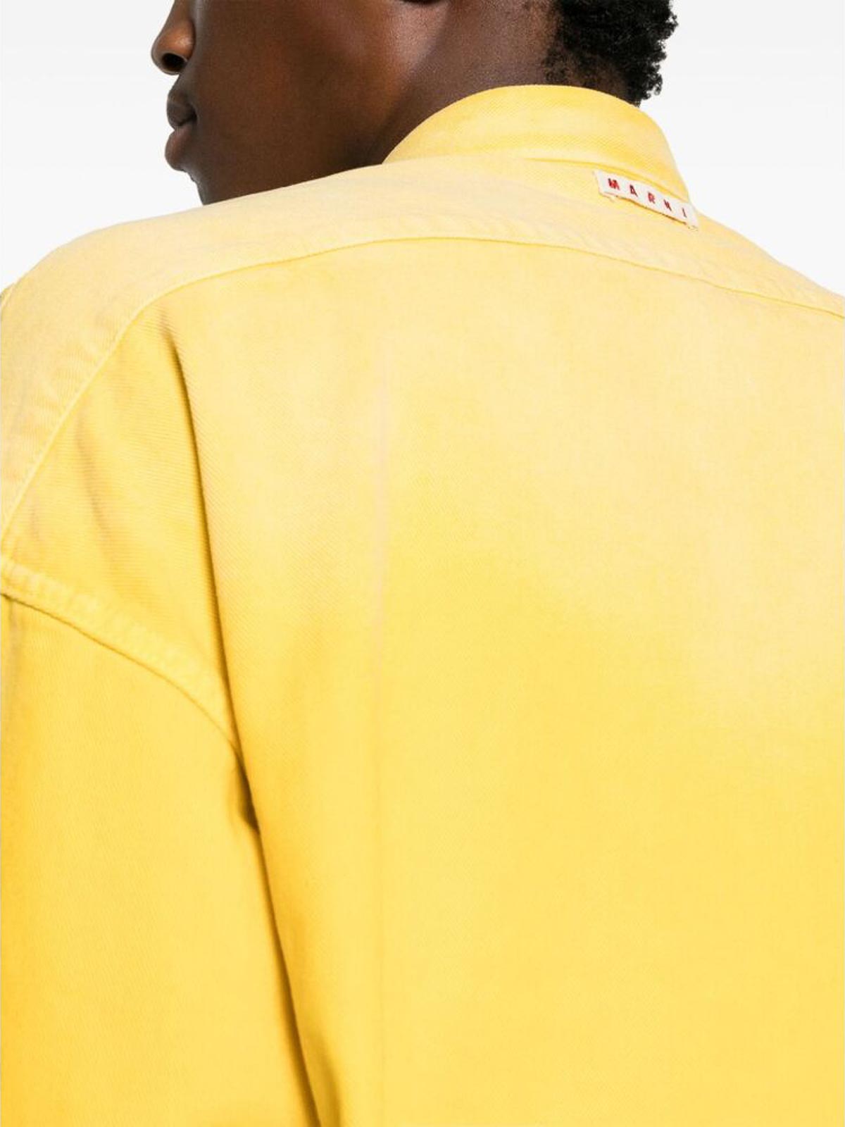 Marni Lemon yellow patchwork shirt - Yellow|USCV92CUJU0061LXODY56 