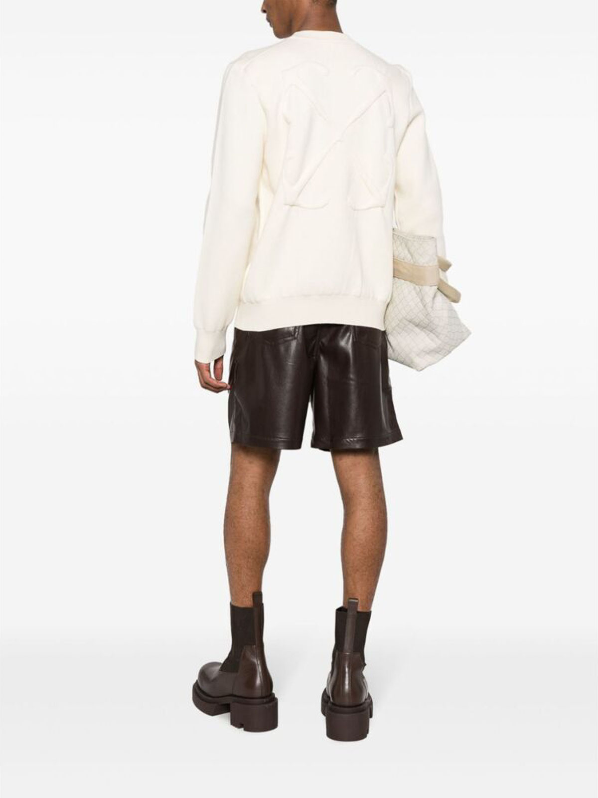 Shop Off-white Signature Arrows Knit Sweater In White
