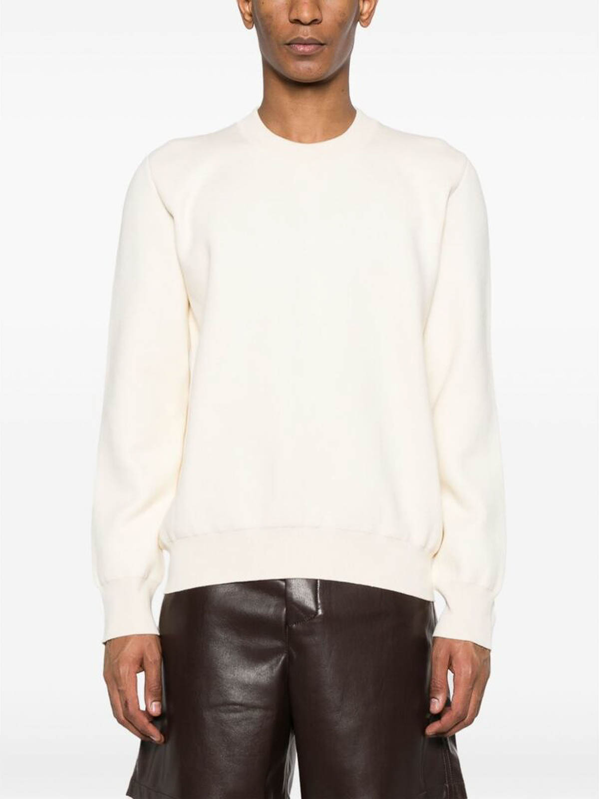 Shop Off-white Signature Arrows Knit Sweater In White