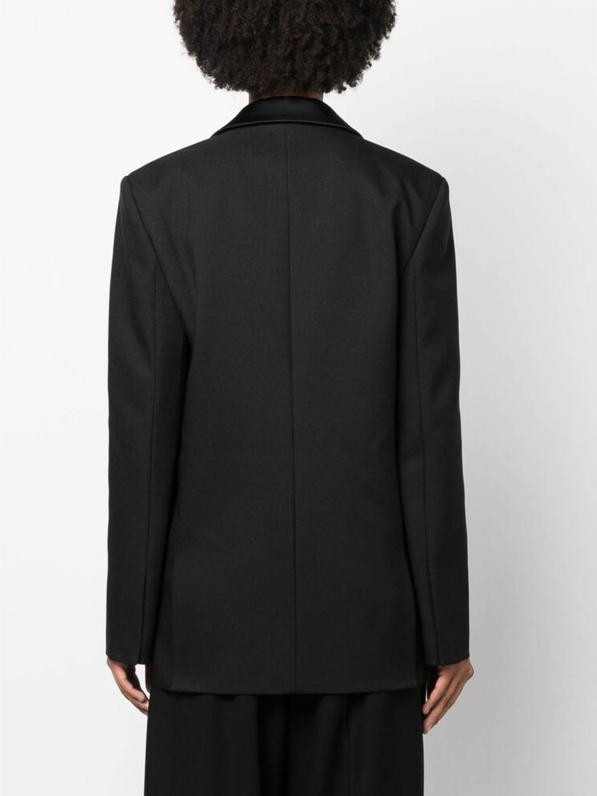 Shop Off-white Tuxedo Blazer In Black