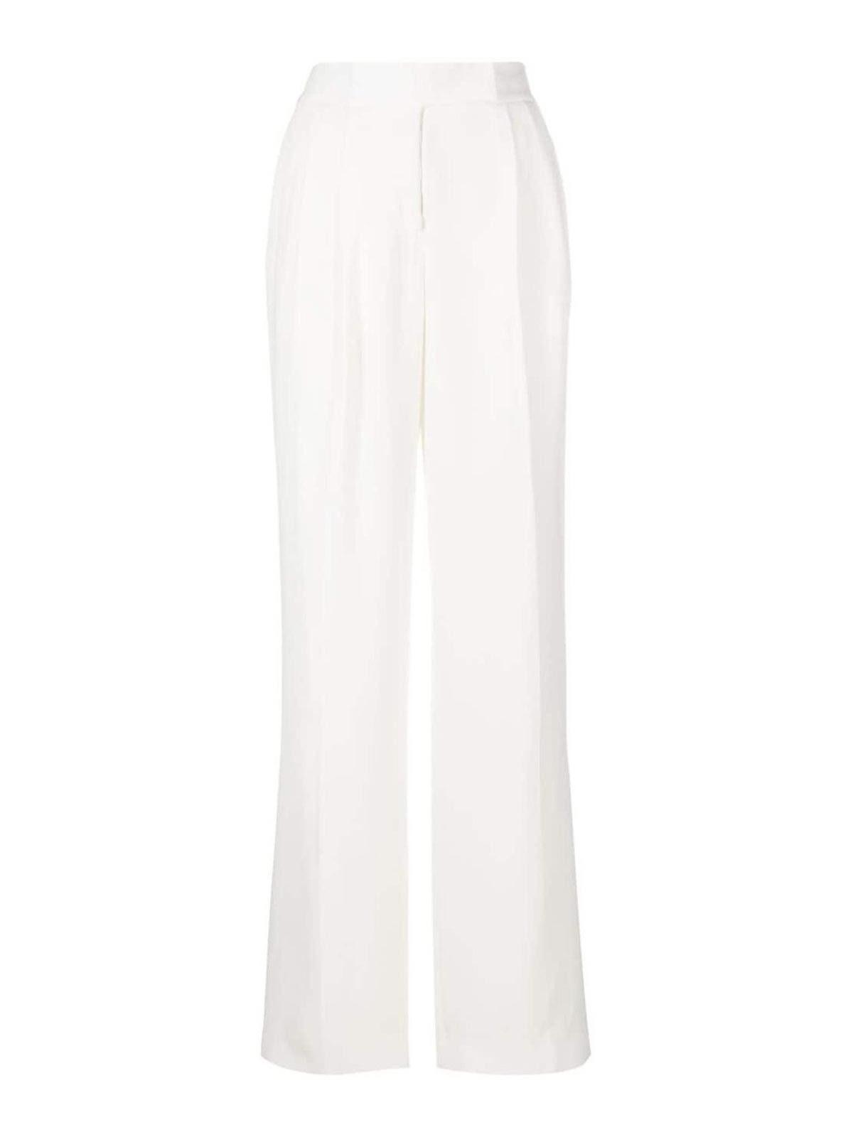 Tom Ford Pleat-detail Straight-leg Trousers In White