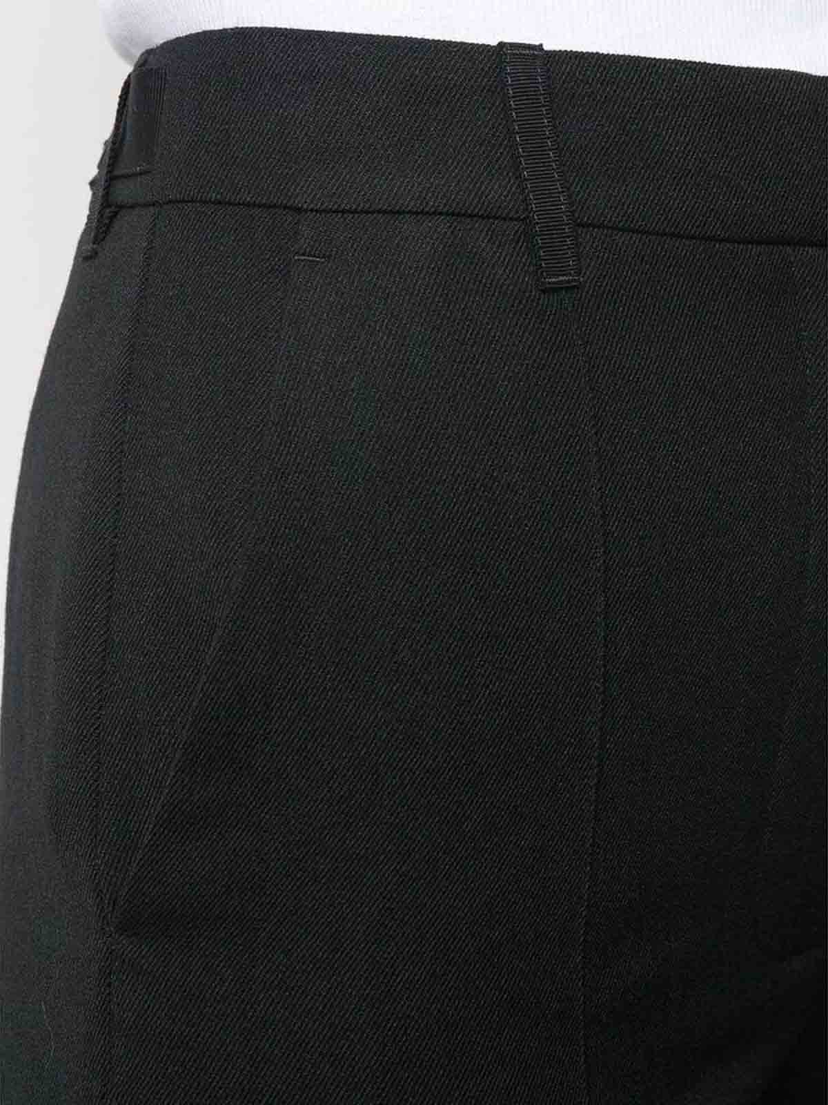 Shop Ann Demeulemeester Black Slim Fit Trousers
