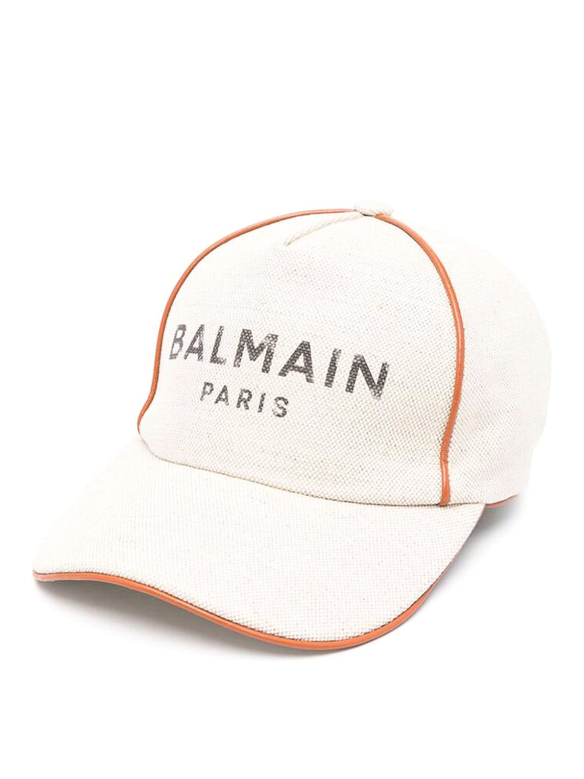 Shop Balmain Cream White Logo Cap