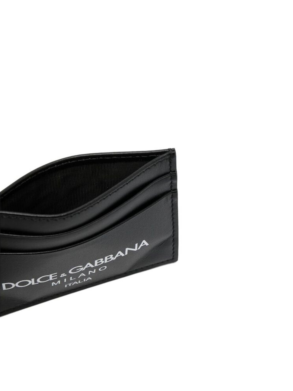 Shop Dolce & Gabbana Black Logo-print Card Holder
