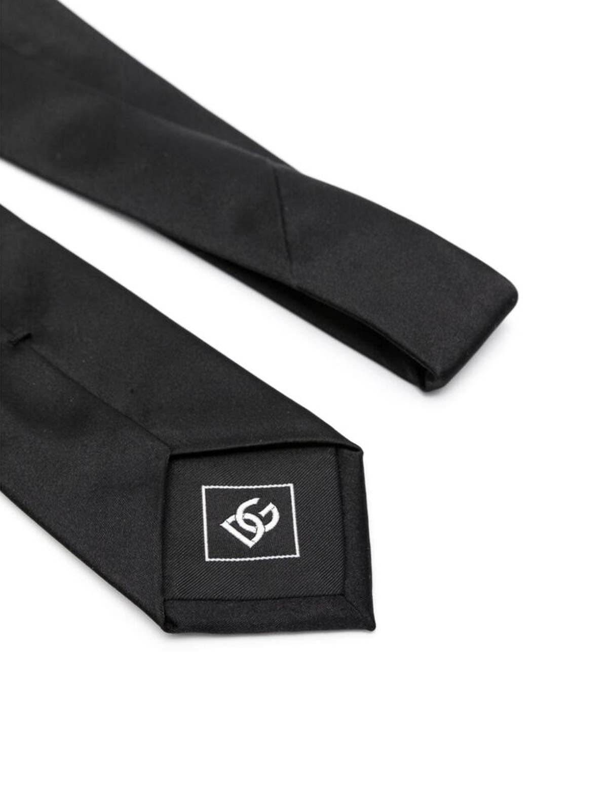 Shop Dolce & Gabbana Black Patterned Tie