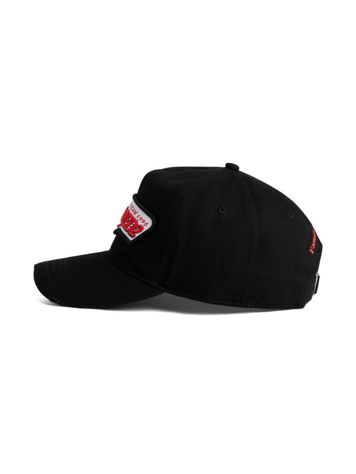 Shop Dsquared2 Hat With Logo Patch, Curved Peak In Black