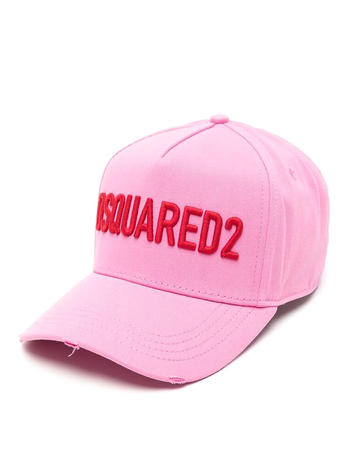 Dsquared2 Pink Hat With Embossed Logo In Nude & Neutrals