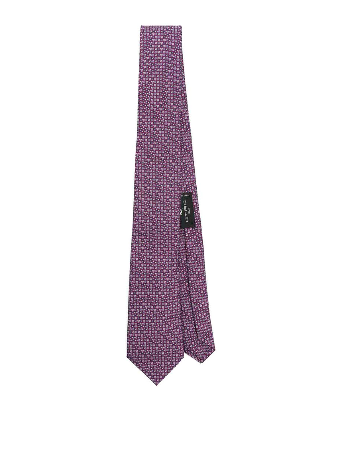Shop Etro Purple/multicolour Graphic Tie
