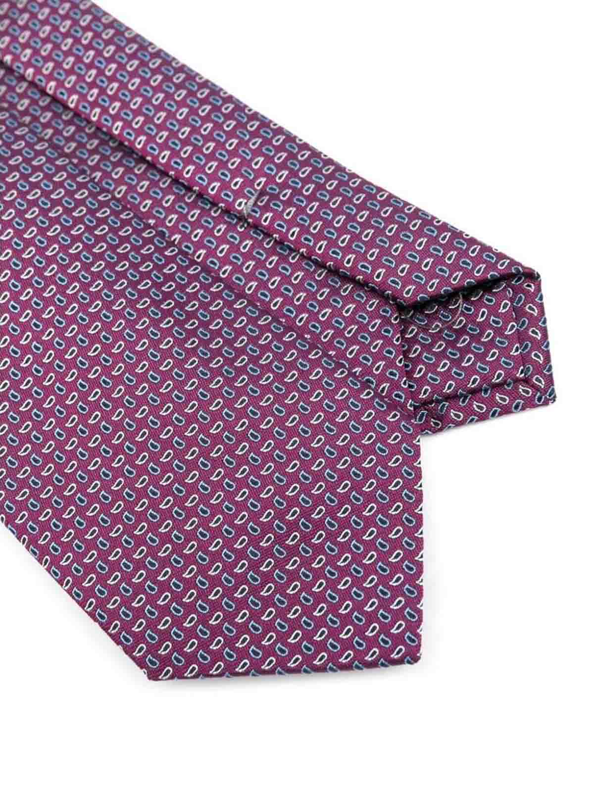 Shop Etro Purple/multicolour Graphic Tie
