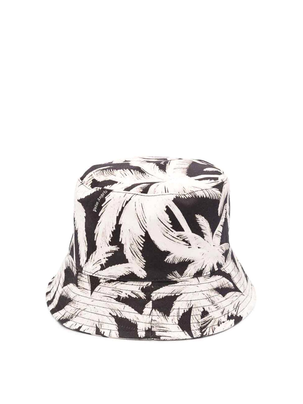 Shop Palm Angels Black Palm Tree Print Hat In White