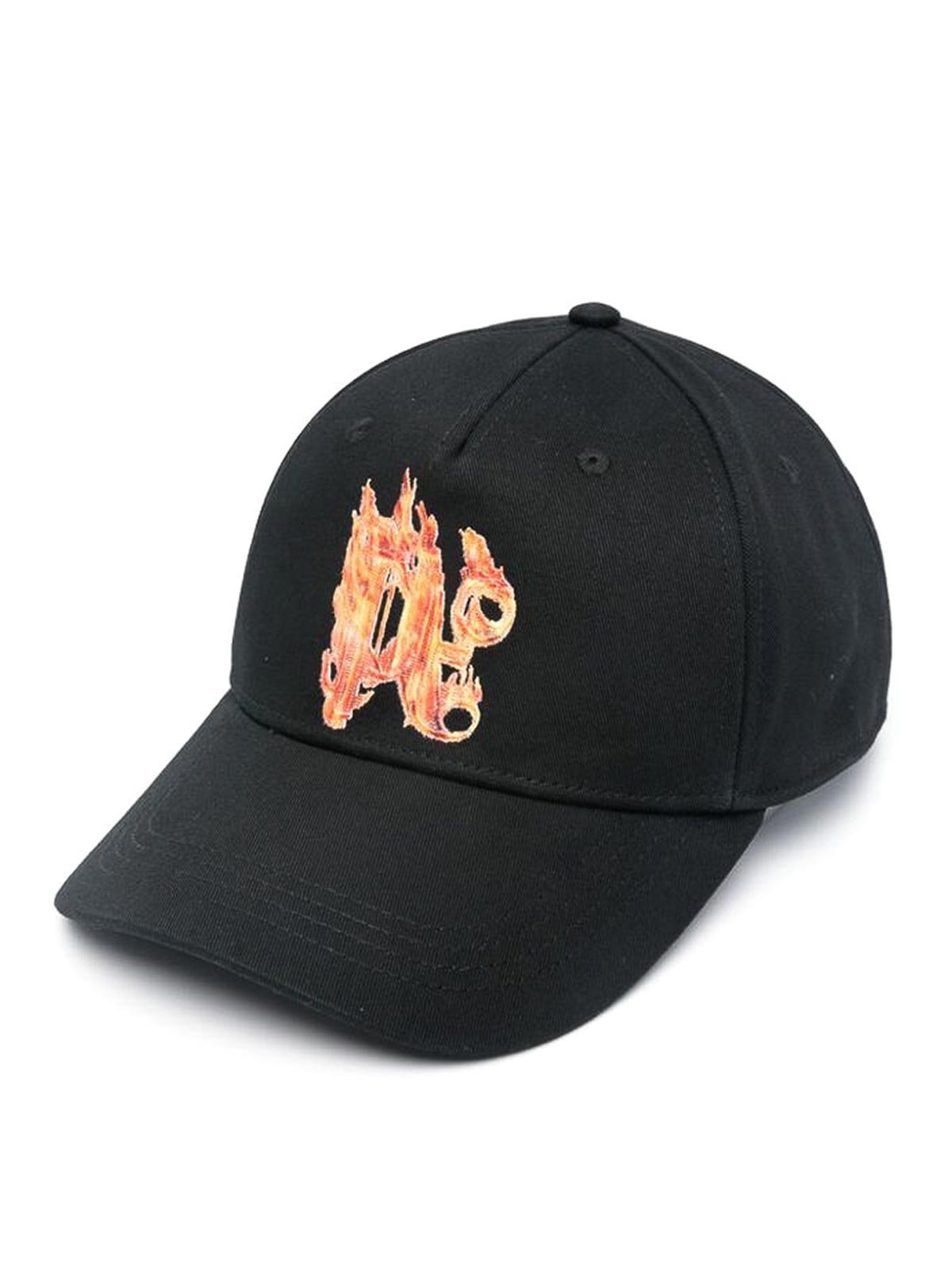 Palm Angels Black Embroidered Logo Hat