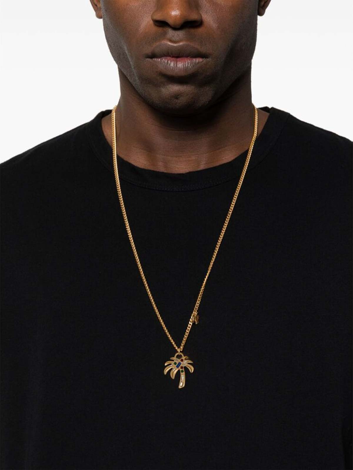 Palm Angels Gold-tone palm charm necklace | PMOB103R24MAT0017684 Palm Angels Gold-tone palm charm necklace | PMOB103R24MAT0017684