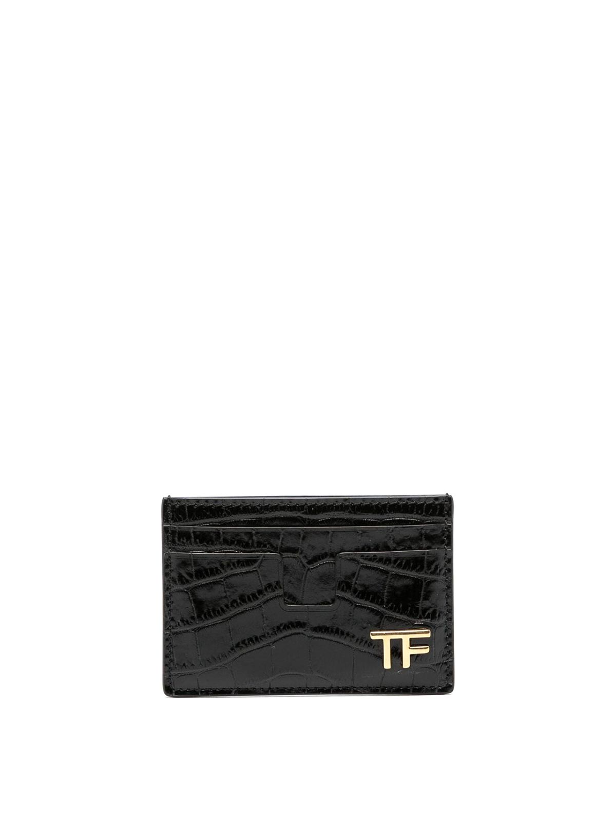 Shop Tom Ford Black Embossed Wallet
