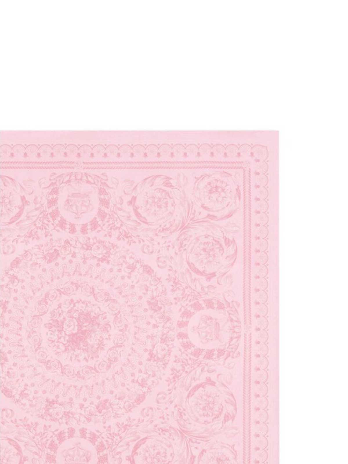 Shop Versace Light Pink Barocco Scarf In Nude & Neutrals