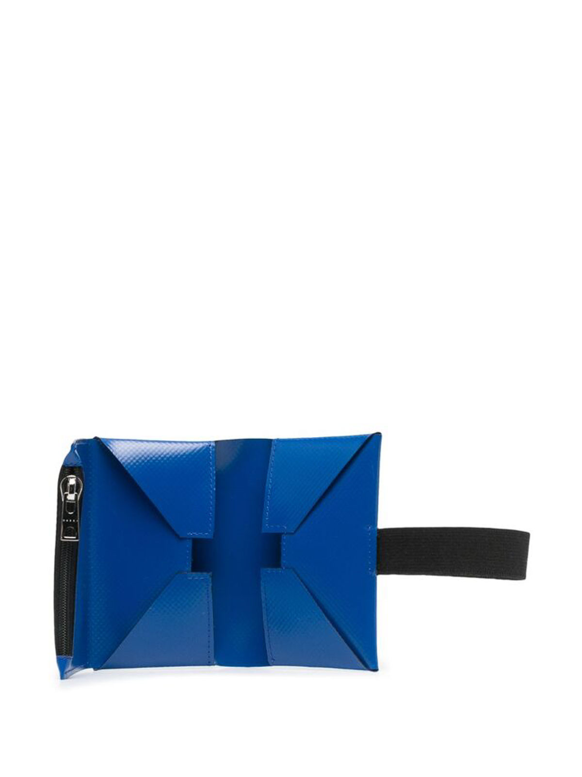 Shop Marni Origami Logo-print Wallet In Blue