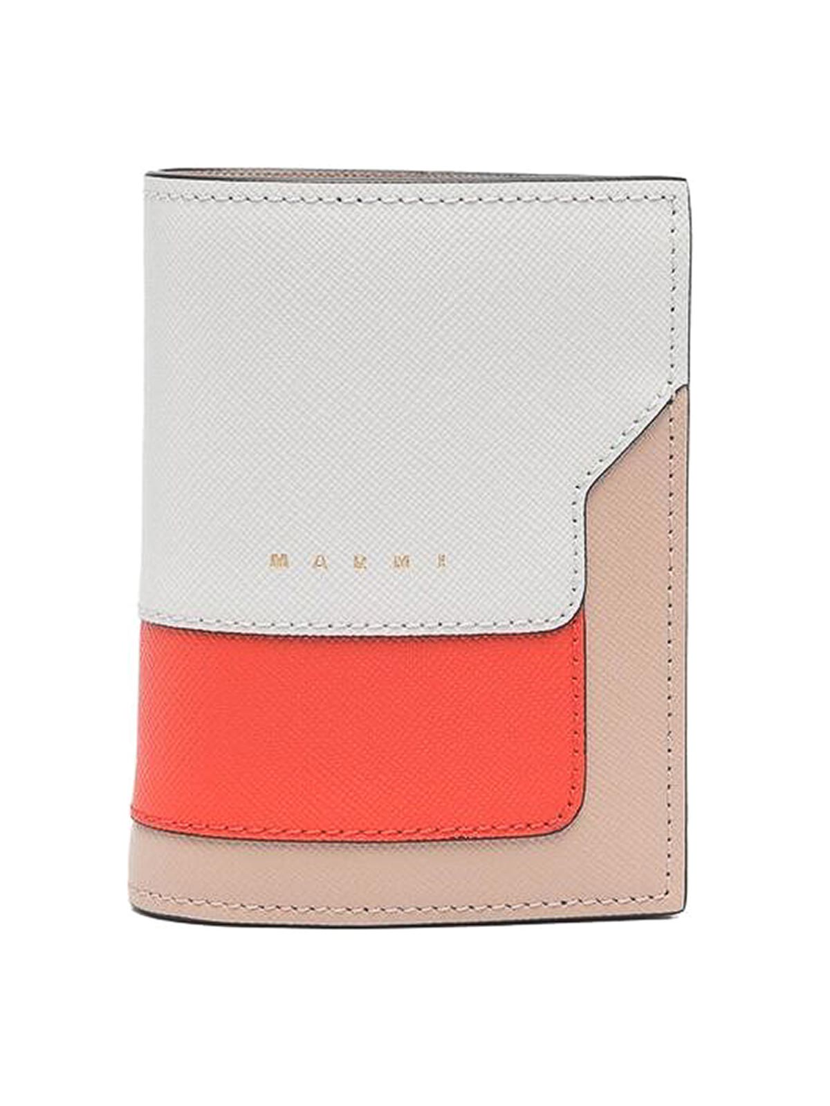 Marni Embossed-logo Wallet In Brown