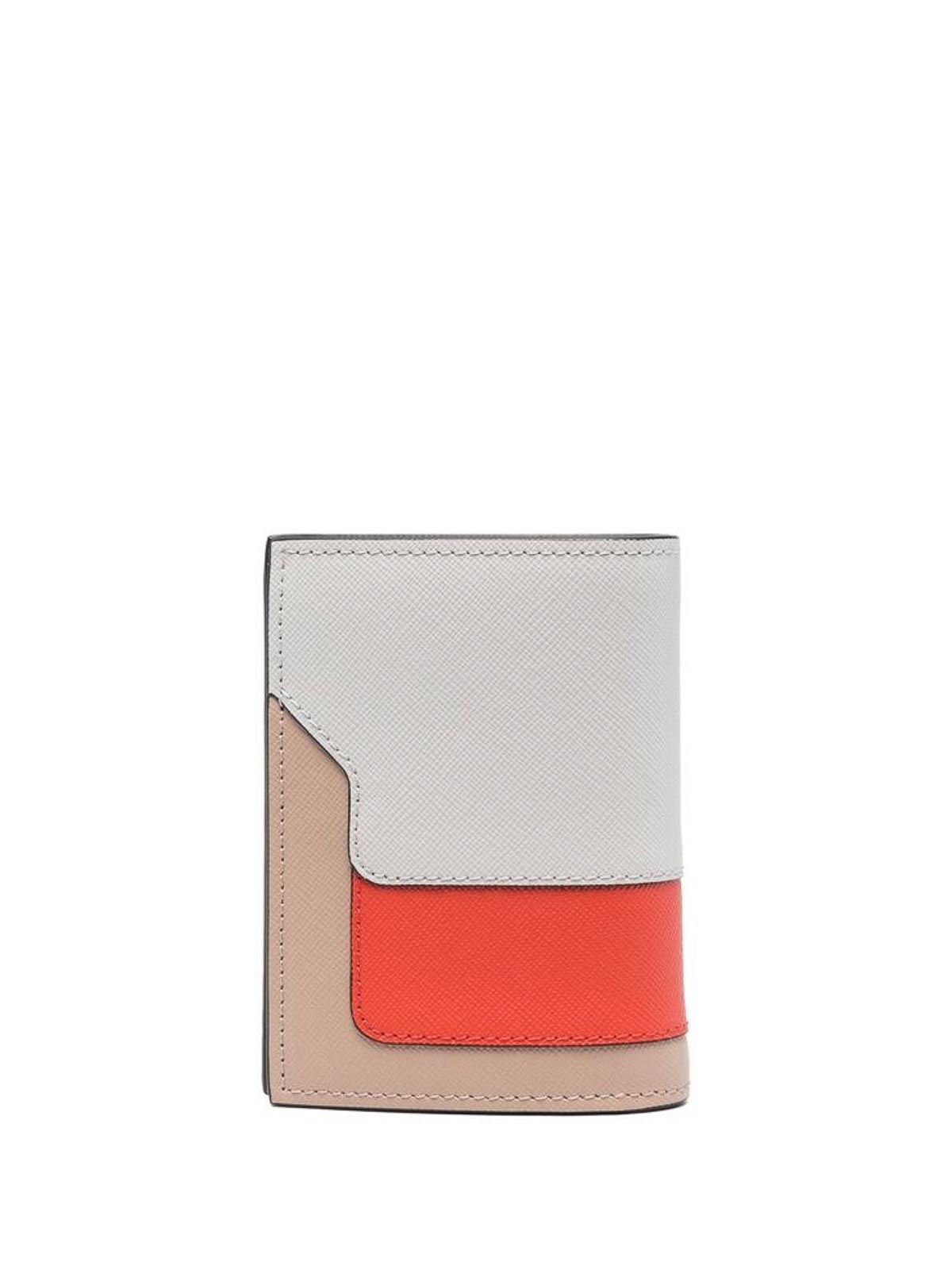 Shop Marni Embossed-logo Wallet In Brown