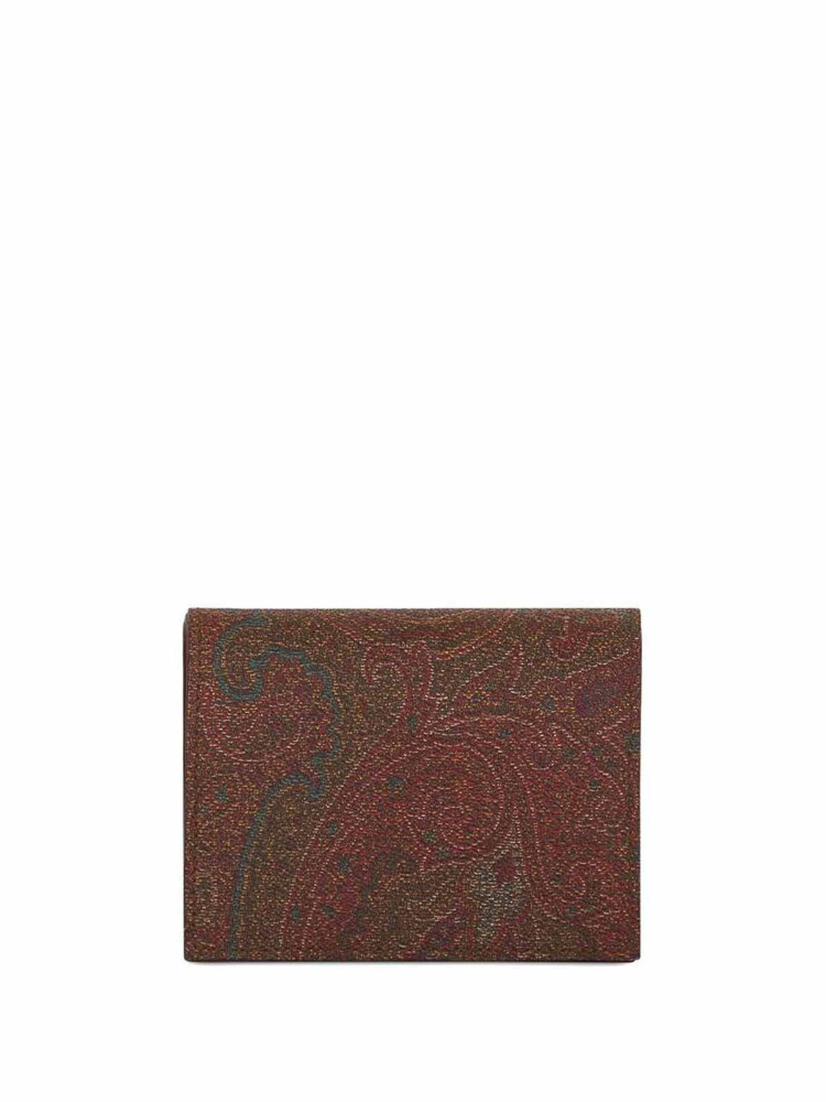 Shop Etro Paisley-print Bi-fold Cardholder In Red