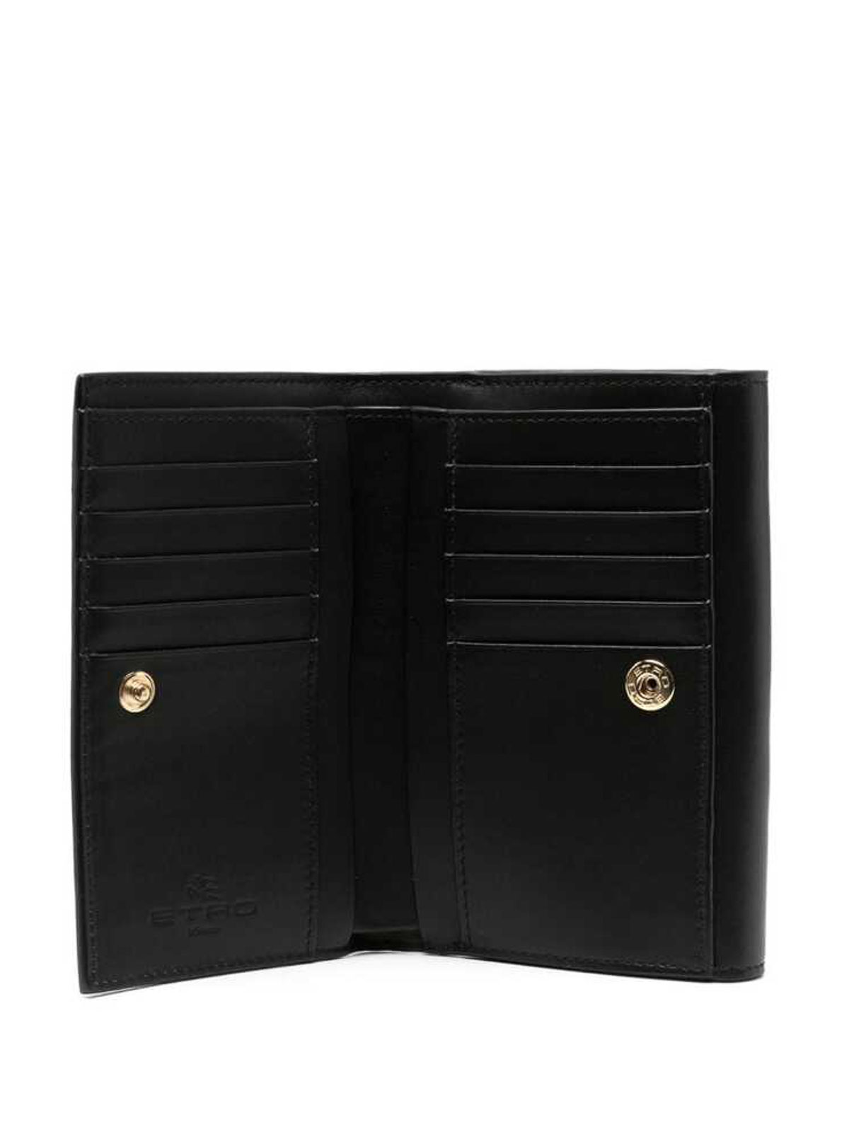 Shop Etro Essential Paisley-print Wallet In Black