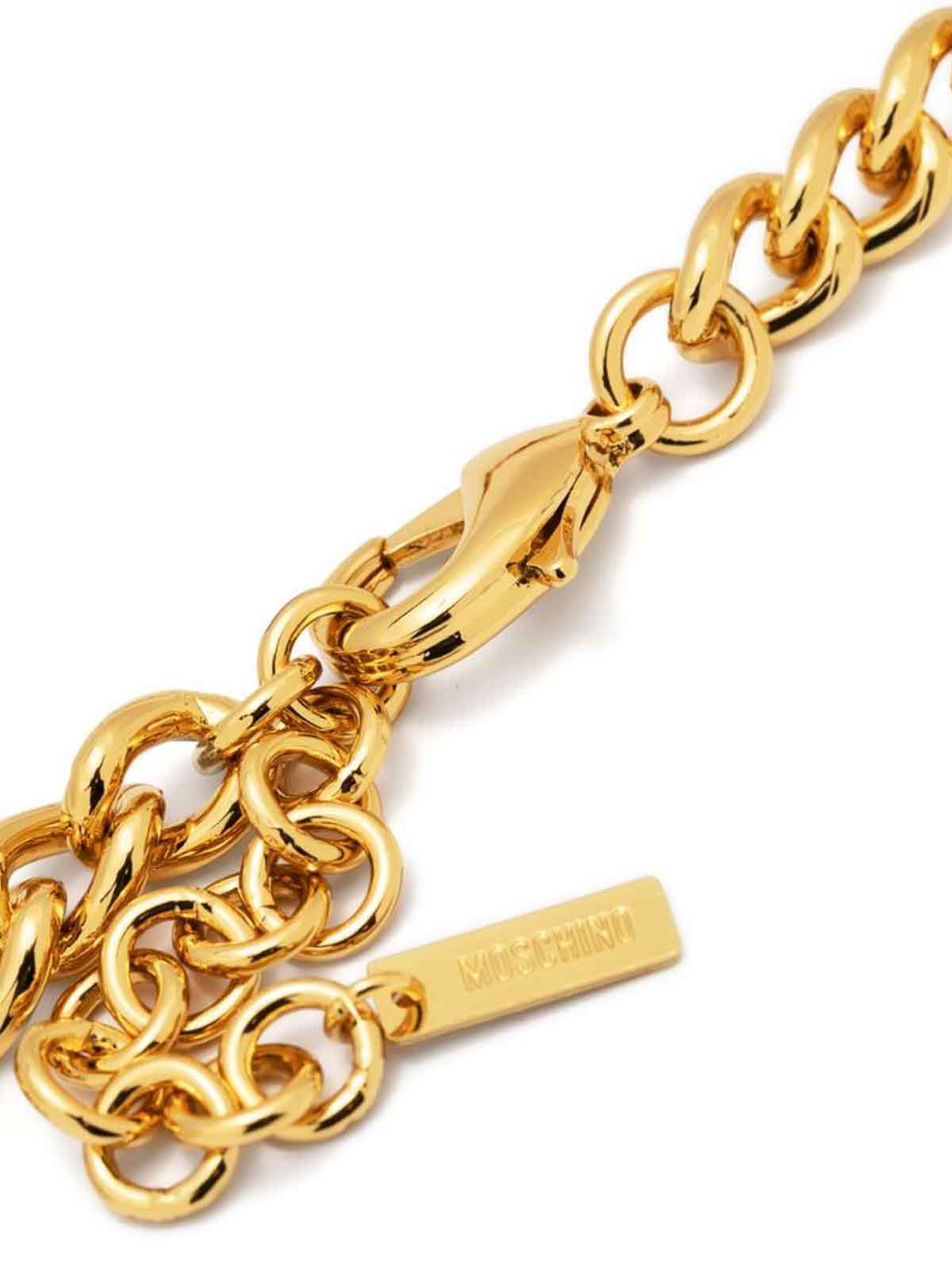 Moschino Teddy bear chain-link necklace - Gold|915484372606