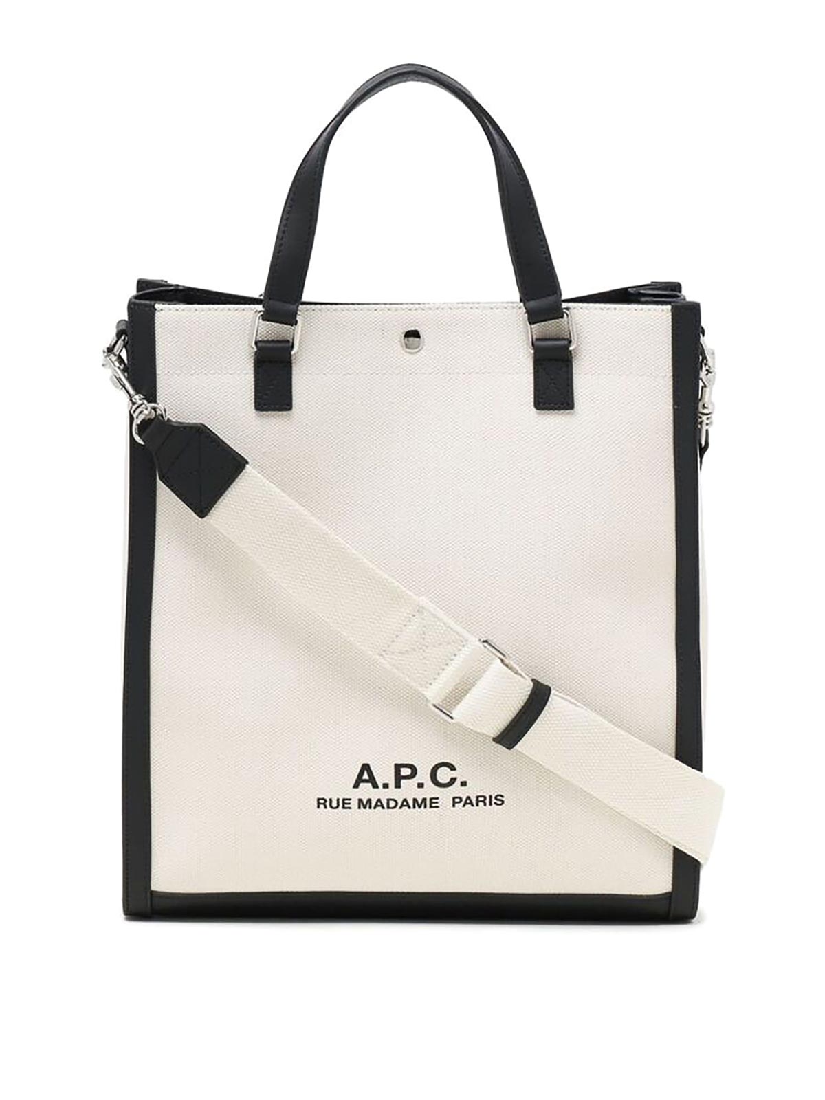 Shop Apc White / Black Single Shoulder Strap