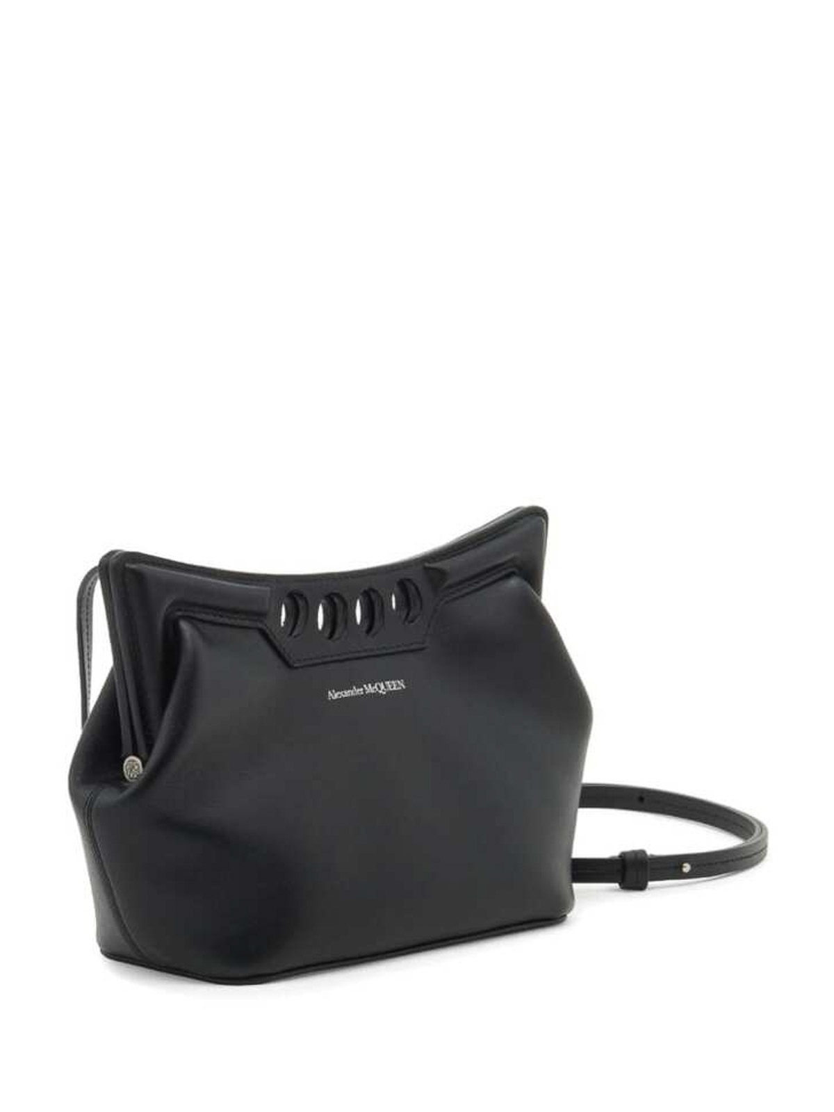 Alexander Mcqueen Black debossed logo bag - Black
