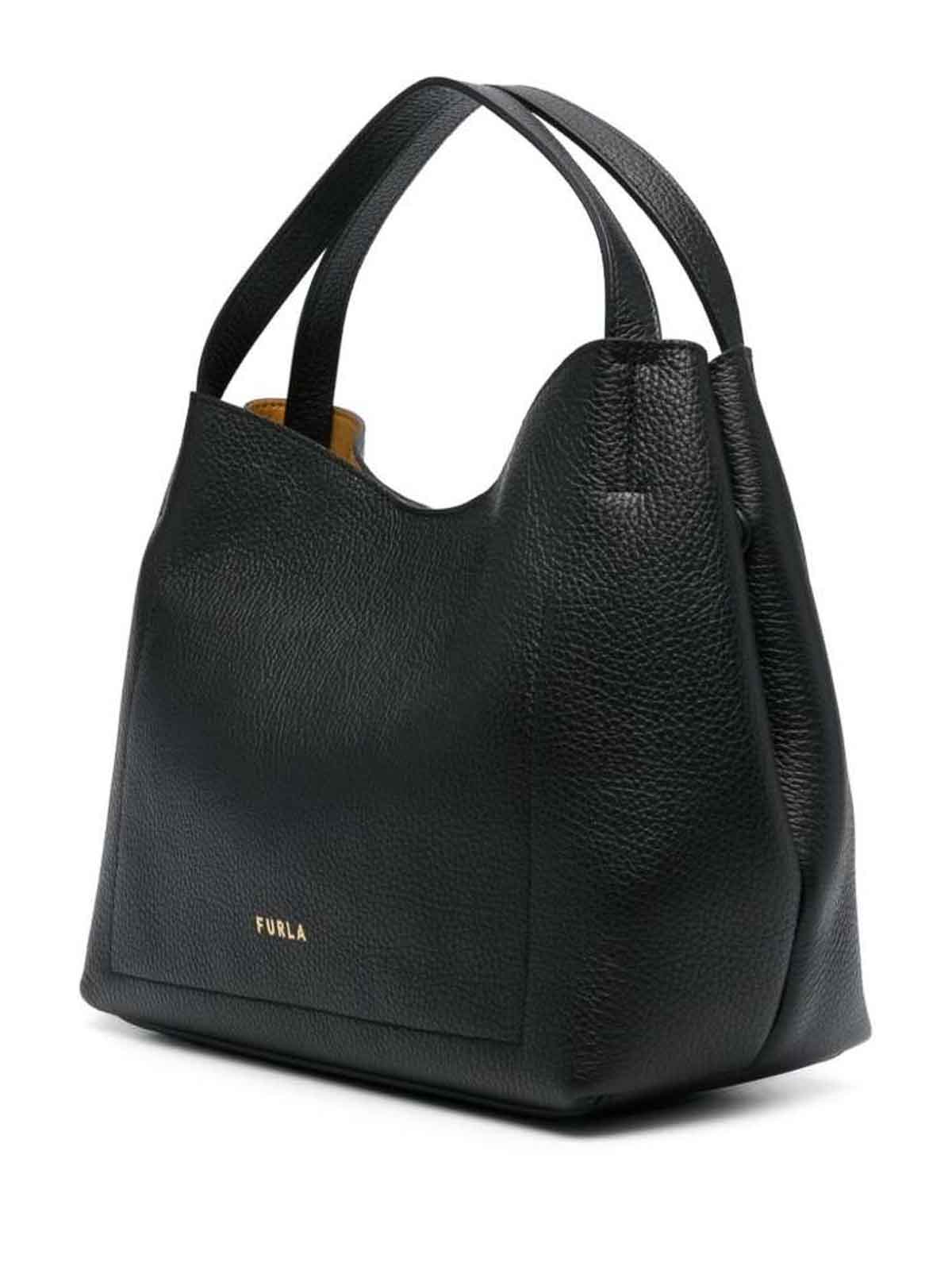 Shop Furla Small Black Primula Shoulder Bag
