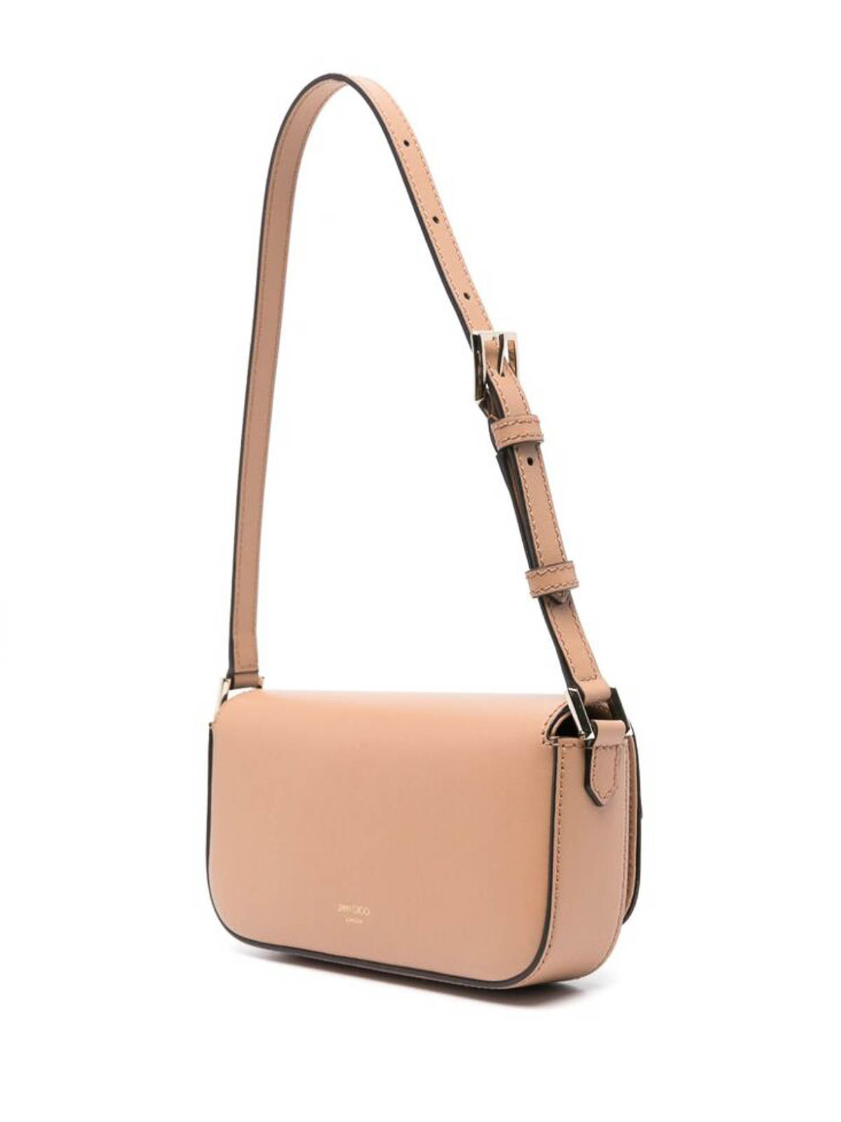 Shop Jimmy Choo Blush Pink Gold-tone Shoulder Bag