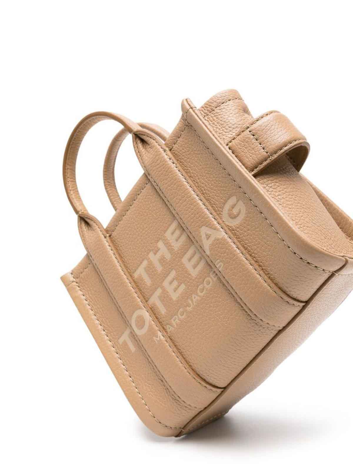 Shop Marc Jacobs Camel Brown Logo Zip Bag
