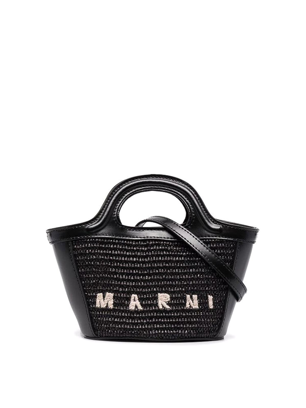 Marni Black Interwoven Logo Tote