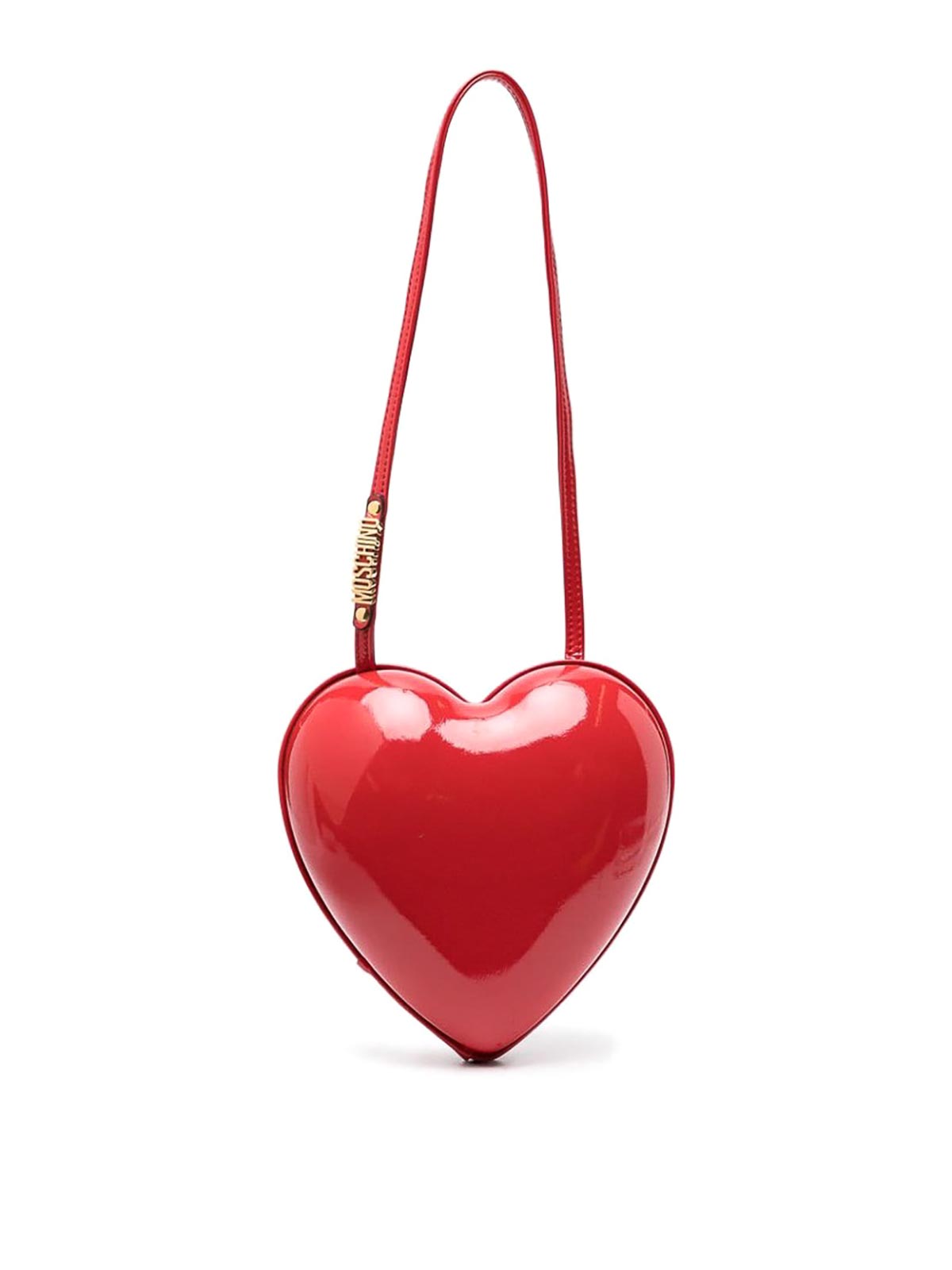 Moschino Heart-shape Shoulder Bag In Red