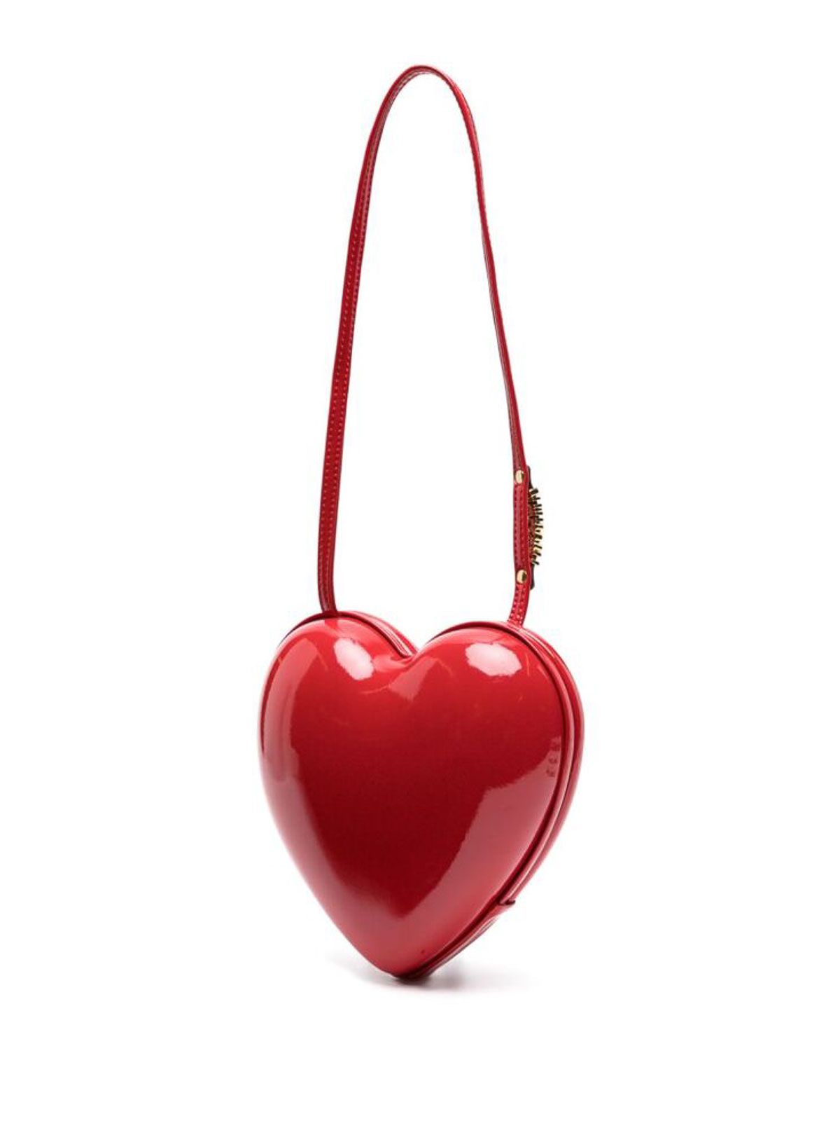 Shop Moschino Scarlet Red Heart Frame Clutch