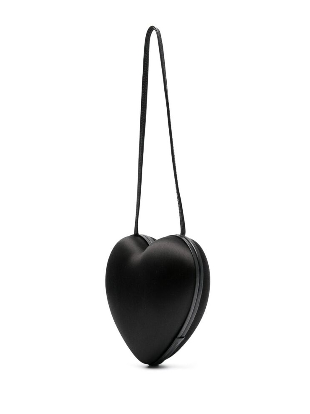 Shop Moschino Black Heart Cut Shoulder Bag