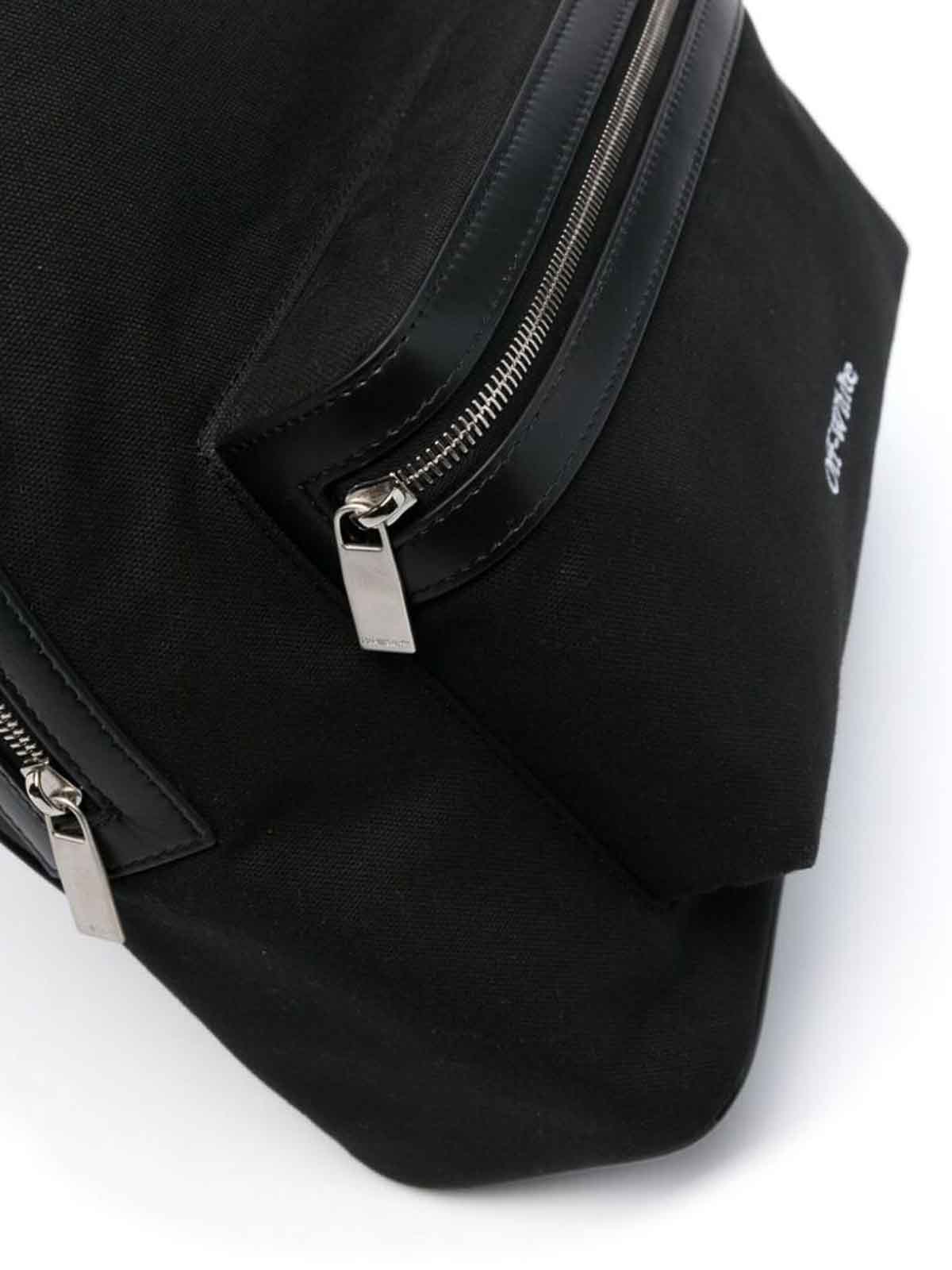 Shop Off-white Black Signature Logo Shoulder Bag