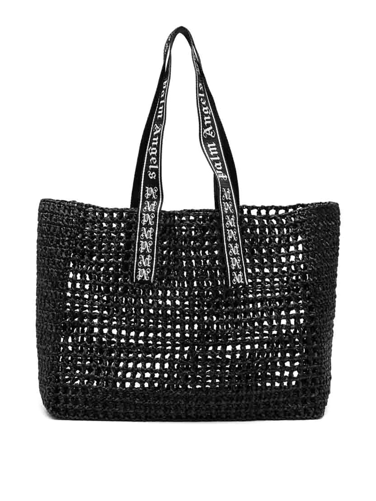 Palm Angels Logo Tote In Black