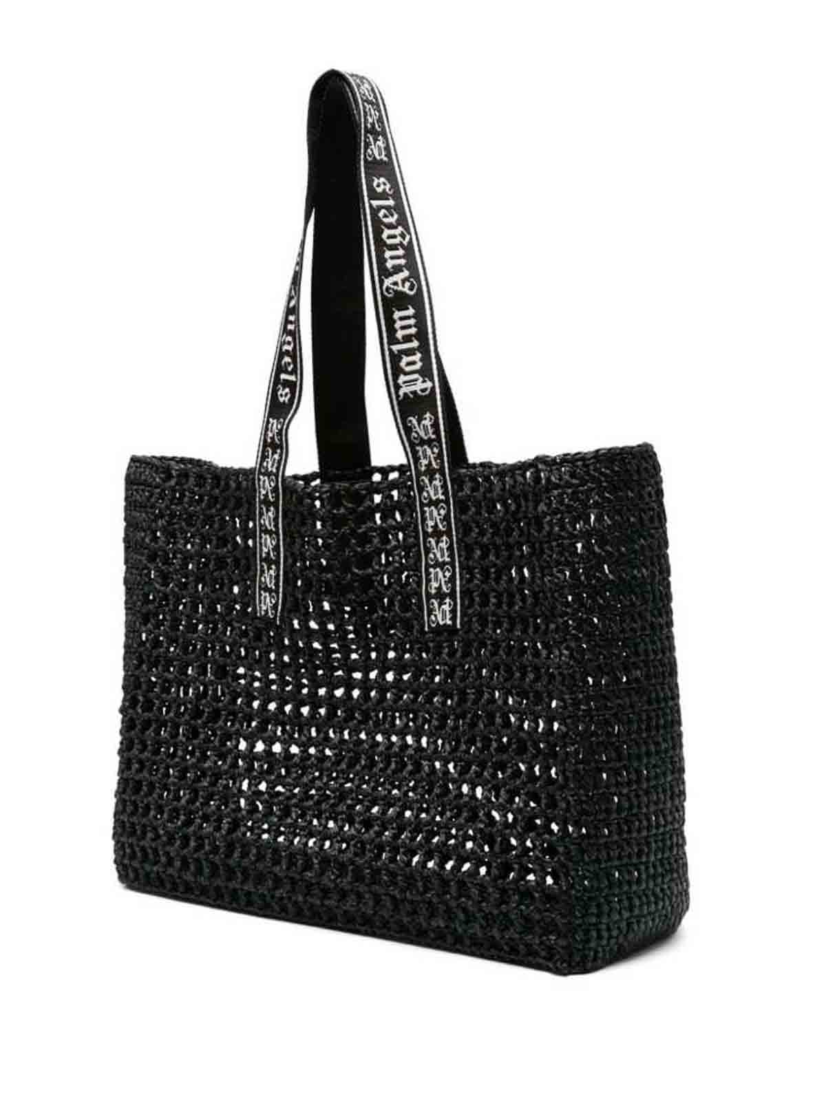 Shop Palm Angels Bolso Shopping - Negro In Black
