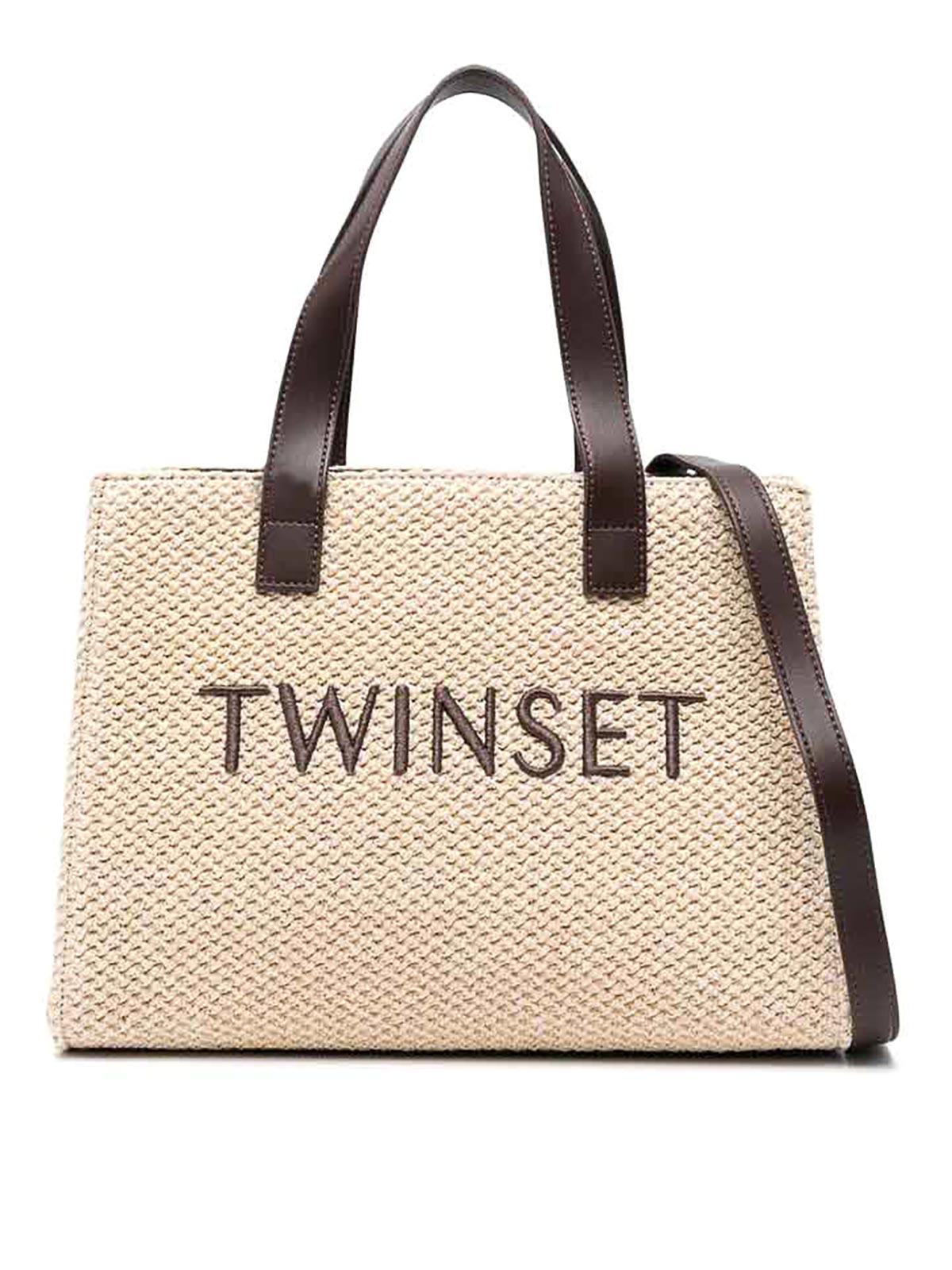 Shop Twinset Bolso Shopping - Beis In Beige