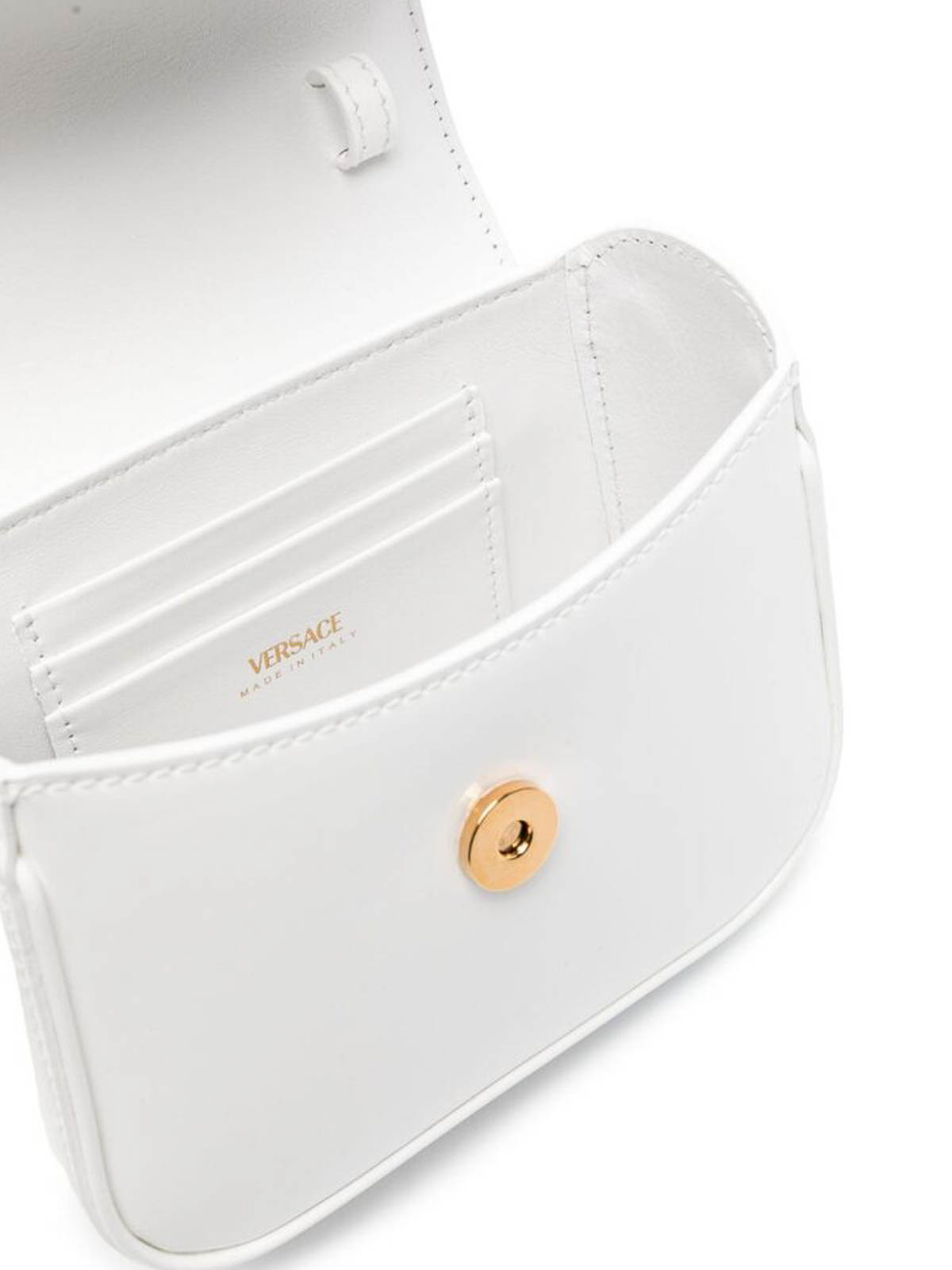 Shop Versace Optical White Medusa Head Bag