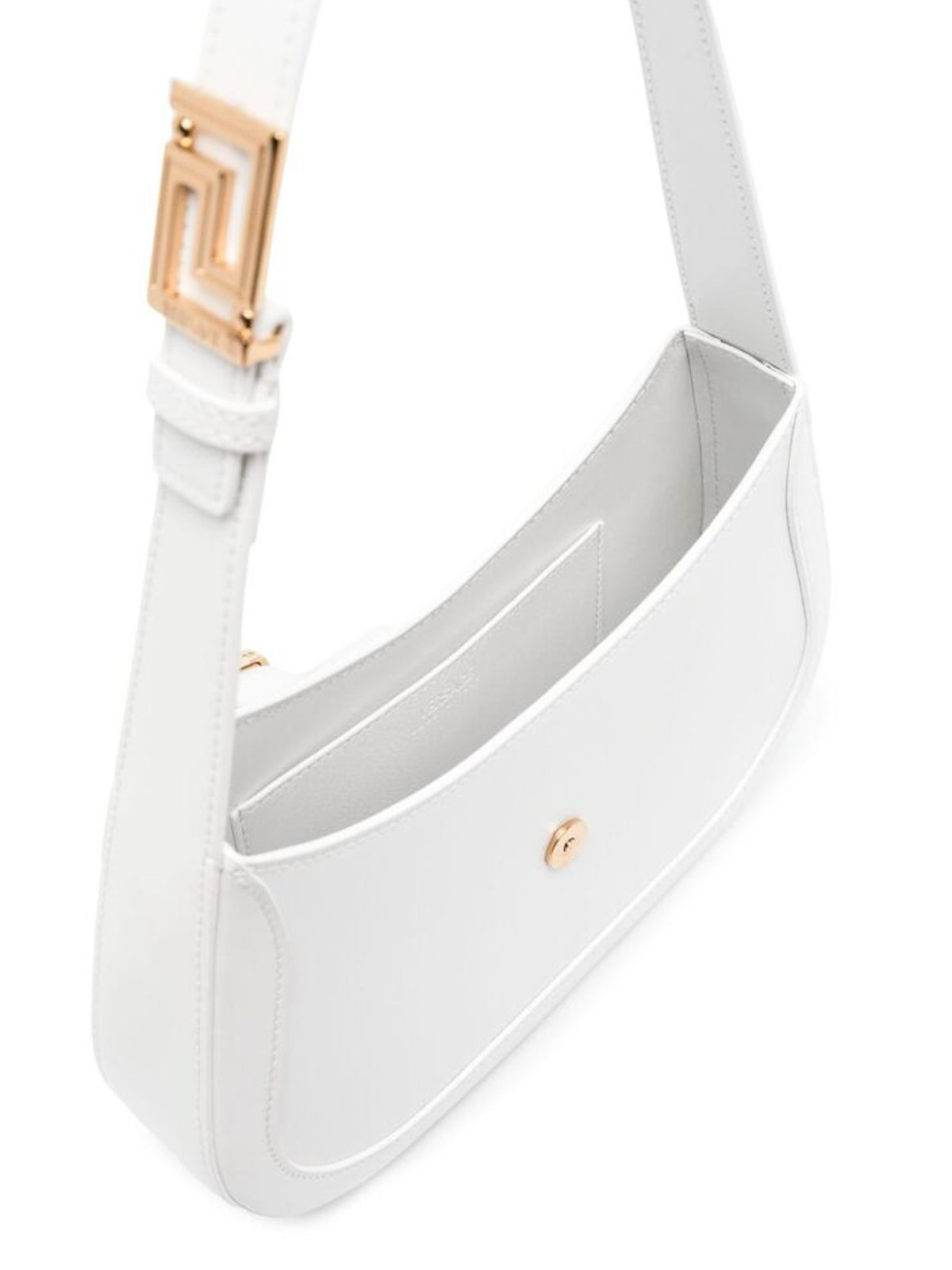 Shop Versace Optical White Signature Greca Bag